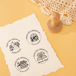 Book Stamp Personalized, From the library of stamp,Library Stamp,Custom Book Stamp, Book Lover Gift, Ex Libris Book Stamp, Best Gift for her