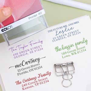 Personalized Name Return Address Stamp, Custom Wedding Stamps, Self Inking Address Stamp, Personalized Address Stamp, Housewarming Gifts