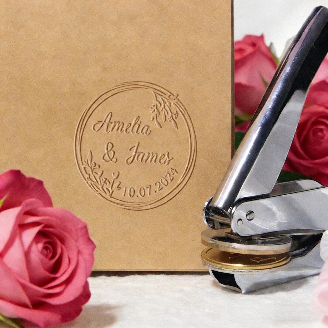 Personalized Wedding Embosser, Monogram Initial Stationary,bride ...