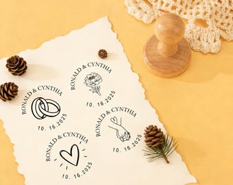 Sello de boda personalizado / Papelería con iniciales personalizadas, regalo de boda