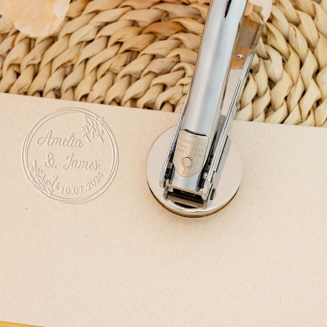 Personalized Wedding Embosser, Monogram Initial Gift - Etsy