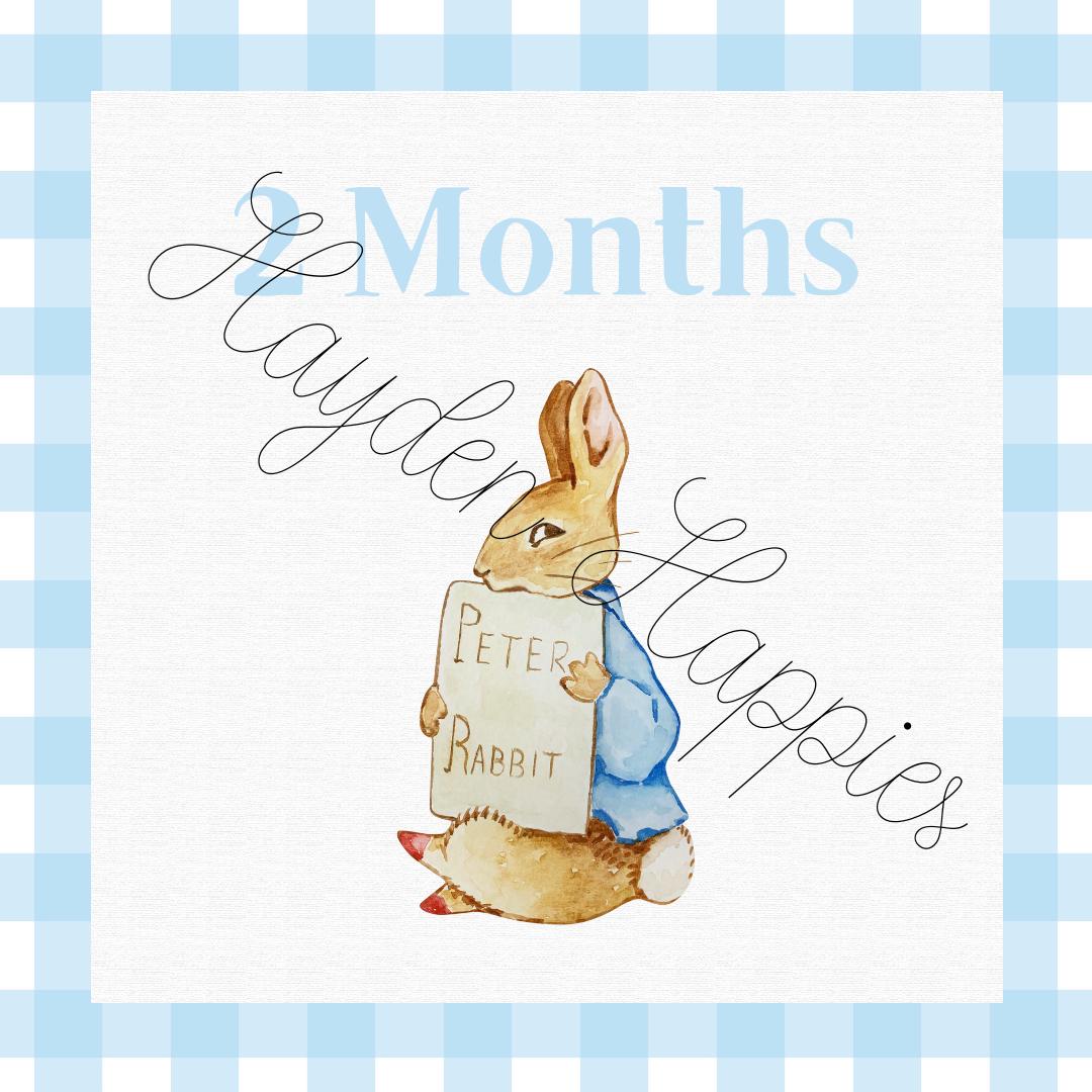 Peter Rabit Bea Peter Rabbit/beatrix Potter Monthly Milestone Card Digital Download - Etsy