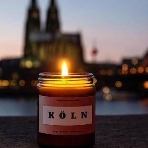 Cologne | Scented Candle – Handmade Soy Wax Candle | Gift | Brown Glass | 180ml