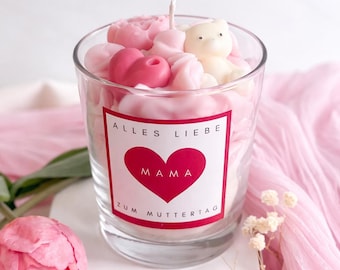 Mother's Day candle / Mother's Day gift / best mom / Happy Mother's Day / Mom / soy wax candle / handmade / pink / rose / Mom / scented candle