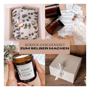DIY candle gift set to make/pour or give away / soy wax candle / gift idea / candle kit / box / birthday gift