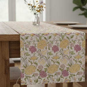 William Morris Table Runner – Snakeshead, Bough, Honeysuckle, The Cray – Arts & Crafts Decor