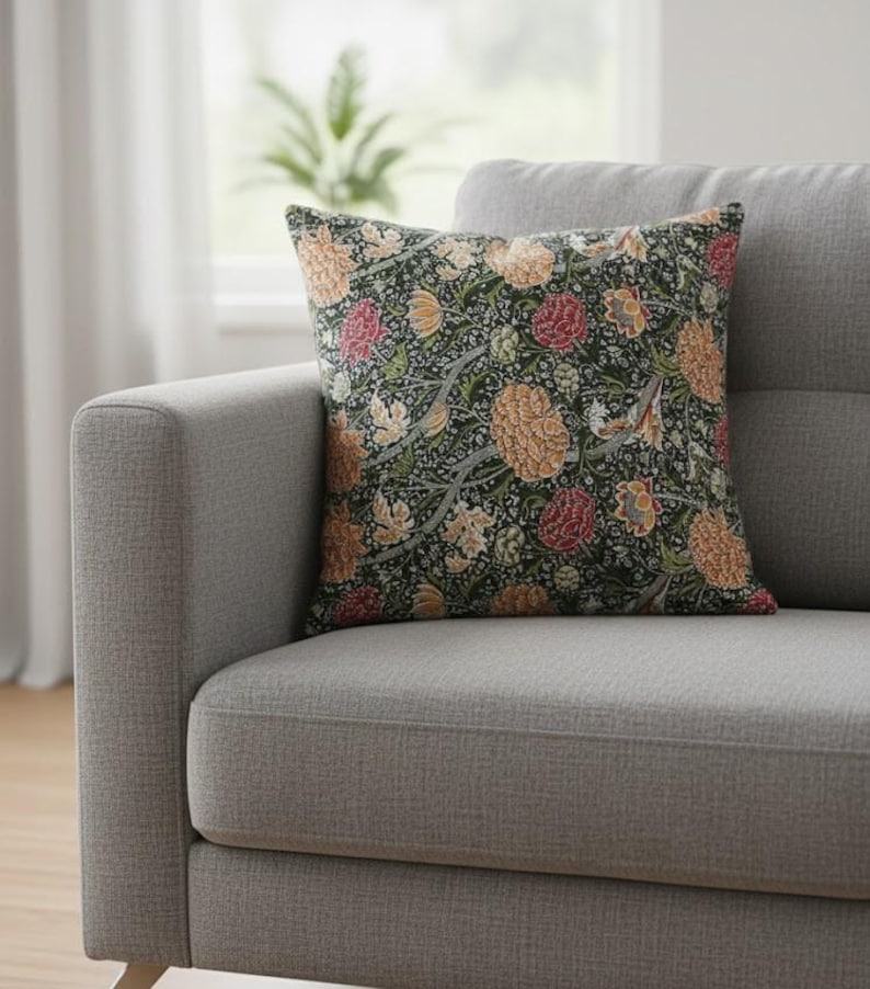 William Morris Cushion Covers in Multiple Iconic Designs — Handmade Arts and Crafts Decor The Cray Autumn