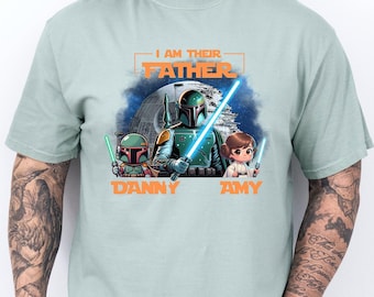 I Am Their Father Shirt, Comfort Colors, Custom Father's Day Shirt, Star Wars Shirt, Custom Kids Name Shirt, Gift for Dad Shirt 293267