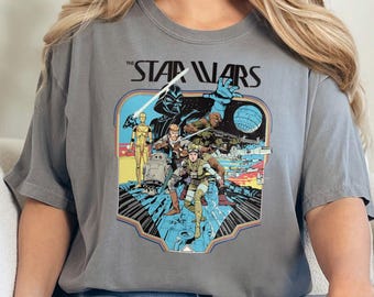 Retro Disney Star Wars Shirt, Comfort Colors, Vintage Star Wars Tee, Star Wars Tee, Disneyworld Shirts, Disney Family Shirt 292639