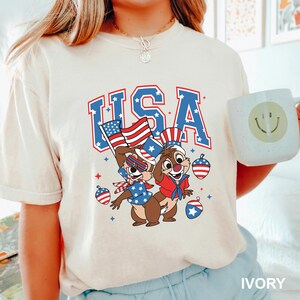 Chip and Dale 4th of July Shirt, Comfort Colors, Disney Independence Day Shirt, Disneyworld American Flag Shirt, Disney USA Shirt 293194 bild 7