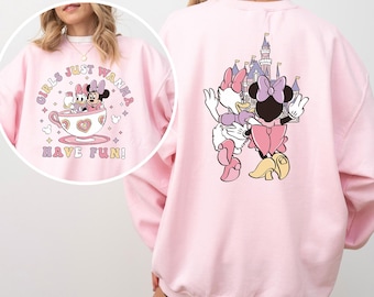 Disney Girls Just Wanna Have Fun Sweatshirt, Minnie Daisy Summer Sweatshirt, Disney Besties Hoodie, Disney Girls Trip Crewneck 293909