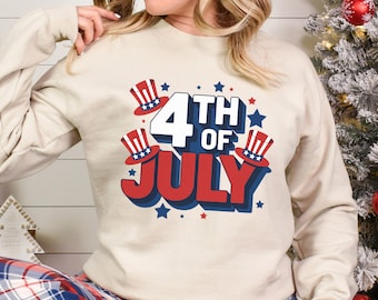 4th Of July Sweatshirt, American Sweatshirt, Fourth of July Hoodie, USA Patriotic Hoodie, Independence Day Crewneck 294897