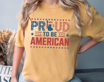 Proud To Be American Shirt, Comfort Colors, Statue Of Liberty Tee, USA Flag Shirt, Fourth of July Shirt, Freedom Graphic Shirt 295787