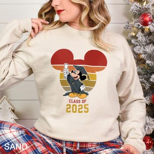 Mickey 2025 Graduation Sweatshirt, Disney Class of 2025 Mickey Sweatshirt, Graduation Gift Hoodie, Gift for Senior, Disney Graduate 292751