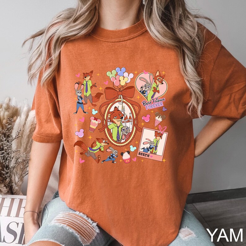 Coquette Watercolor Zootopia Shirt, Comfort Colors, Judy Hopps Nick Wilde Shirt,Welcome To Zootopia Disney Shirt, Locket Zootopia Tee 293861 bild 16