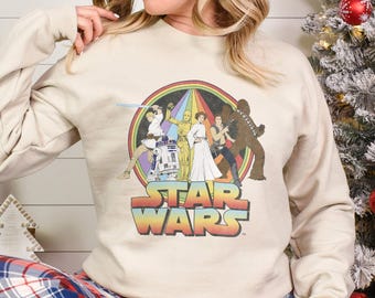 Retro Disney Star Wars Sweatshirt, Vintage Star Wars Hoodie, Star Wars A New Hope Faded, Disneyworld Hoodie, Disney Family Crewneck 292692