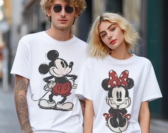 Disney Mickey and Minnie Mouse Classic Shirt, Comfort Colors, Disney Couples Shirt, Mickey and Friends Shirt, Disneyland Matching Tee 292937