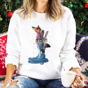 Zootopia 2 Disney Sweatshirt, Walt Disney World Sweatshirt, Judy Hopps Nick Wilde Gary De'Snake Hoodie, Disneyland Zootopia Crewneck 294667 bild 10