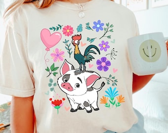 Hei Hei And Pua Moana Shirt, Comfort Colors Disney Shirt, Disney Moana Shirt, Disney Hei Hei Shirt, Disney Pua Shirt, 291736