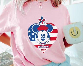 Mickey and Friends 4th Of July Shirt, Comfort Colors, Disney Characters Shirt, Patriotic Tee,Disney 4th of July Shirt, 4th July Shirt 292949