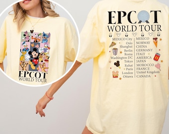 Disney Epcot World Tour Shirt, Comfort Colors Disney Shirt, Disney Family Trip Shirt, Disney Epcot Vacation Shirt, Disney Trip Shirt 291523