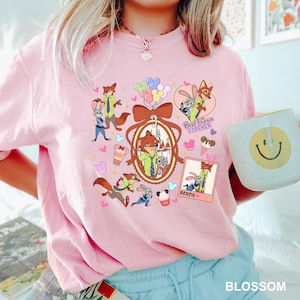 Coquette Watercolor Zootopia Shirt, Comfort Colors, Judy Hopps Nick Wilde Shirt,Welcome To Zootopia Disney Shirt, Locket Zootopia Tee 293861 bild 1