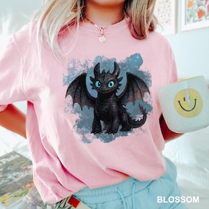 Toothless Dragon Shirt, Comfort Colors, How To Train Your Dragon Shirt,Night Fury Shirt, Watercolor Dragon Shirt, Epic Universe Shirt 293397