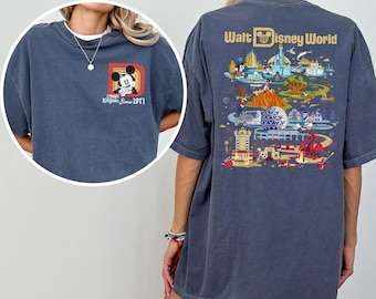 Retro Walt Disneyworld Mickey Shirt, Comfort Colors Shirt, Disney Parks Shirt, Four Parks Disney World Shirt, Vintage Disney Shirt 293829