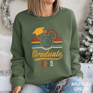 Mickey 2025 Graduation Sweatshirt, Disney Class of 2025 Mickey Sweatshirt, Graduation Gift Hoodie, Gift for Senior, Disney Graduate 292747