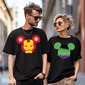 Superhero Matching Shirt, Comfort Colors, Avengers Mickey Ears Shirt, Mouse Ears Superhero Shirt, Superhero Family Trip Matching Tee 292473