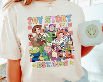 Vintage Toy Story Est 1995 Shirt, Comfort Colors Disney Shirt, Toy Story Characters Family Shirt, Woody Buzz Jessie Bullseye Rex Tee, 292221
