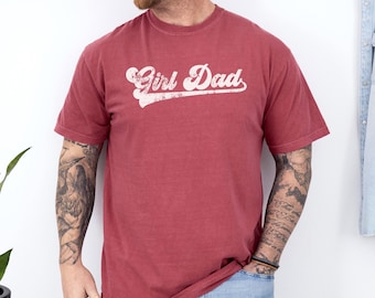 Girl Dad Shirt, Proud Girl Dad Tee, Comfort Colors, Father Daughter Shirt, Dad Gift Shirt, Retro Girl Dad Tee, Fathers Day Shirt 295601