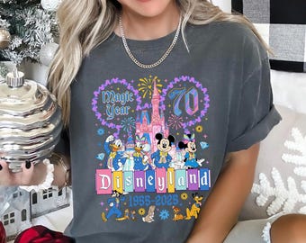 Disney Magic 70th Anniversary Shirt, Comfort Colors,Disney Family Vacation Shirt, Disneyland Anniversary Shirt, 70 Years of Magic Tee 293345