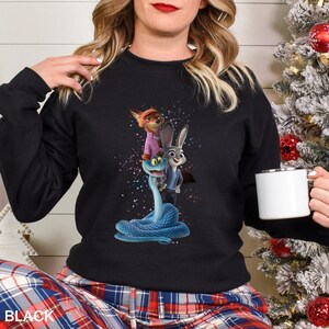 Zootopia 2 Disney Sweatshirt, Walt Disney World Sweatshirt, Judy Hopps Nick Wilde Gary De'Snake Hoodie, Disneyland Zootopia Crewneck 294667 bild 2