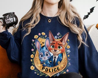 Zootopia Police Badge Sweatshirt, Judy Hopps Sweatshirt, Nick Wilde Sweatshirt, Welcome To Zootopia Hoodie, Zootopia Police Crewneck 293856