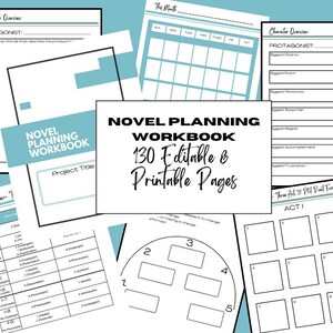 New! Expanded Ultimate 130 Page Novel Planning Workbook – Editable & Printable for All Novel Types