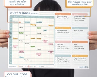 A4 Study Planner Pad: 52-Week Academic Organizer