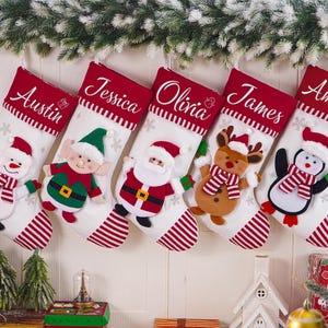 Custom 3D Christmas Stockings,Embroidered Stockings With Name,Holiday Stockings,Monogram Stocking,Family Christmas Stockings,Holiday Decor