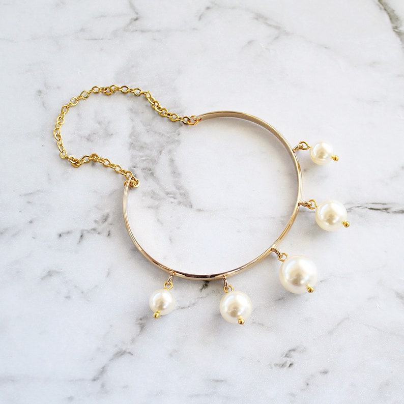 Bridal Jewelry Bridesmaid Gift Cuff Bracelet Pearl Jewelry June Birthday Gift for Her Romee Pearl Bracelet Bangle Bridal Bracelet