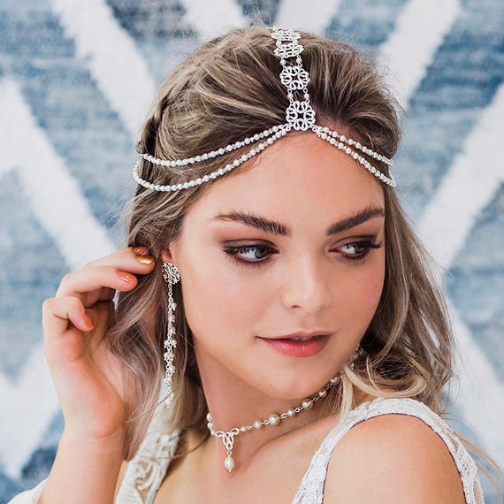 Valencia Boho Headpiece Bridal Hair Piece Bohemian Wedding Etsy