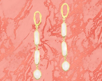 Azaria Long Crystal Gold Earrings, Boho Earrings, Crystal  Drop Earrings, Gold and Crystal Earrings, Bohemian Earrings Gift for Her