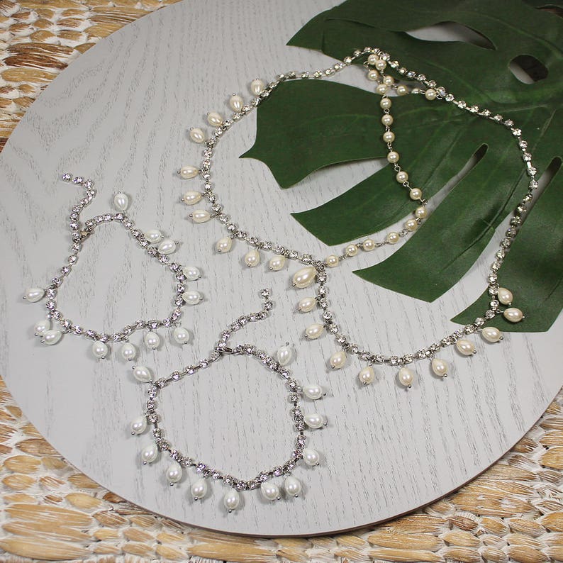 Boho Jewelry Set Bridal Headpiece Anklets Beach Wedding Etsy