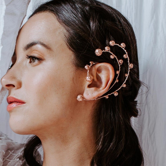 Marcie Rose Gold Ear Climber Ear Crawler Ear Cuff No Piercing