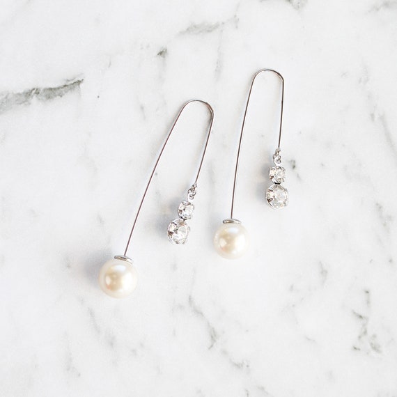 wedding pearl earrings for brides