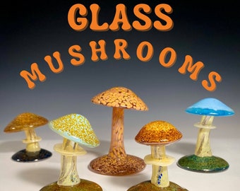 Glass Mushroom Sculpture by Glass Artist John Gibbons