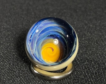 Vortex Marble - 1 inches - Handmade Glass Art by John Gibbons