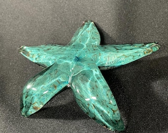 Étoile de mer en verre - Bleu topaze - John Gibbons