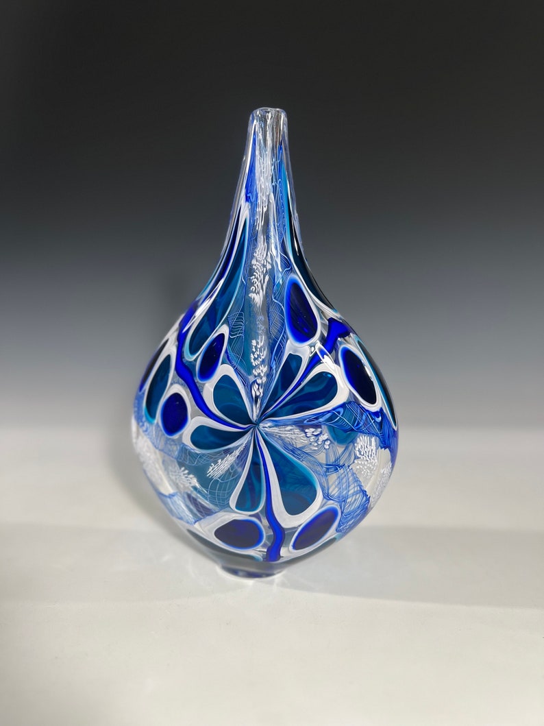 Cobalt White Switch Axis Vase by John Gibbons image 1