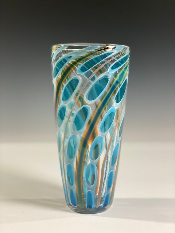 Monogrammed Handblown Glass Vase