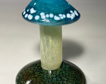 Mushroom Glass - Touch Of Blue - John Gibbons